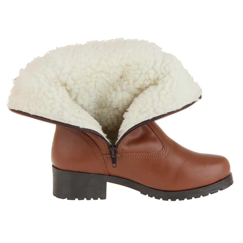 Women's Boot in Genuine Leather Lined in Wool Ref. 116