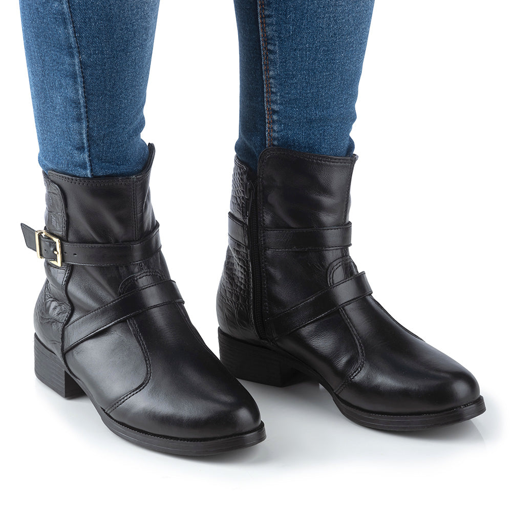 Women's Boot in Genuine Leather Lined in Wool Ref. 168