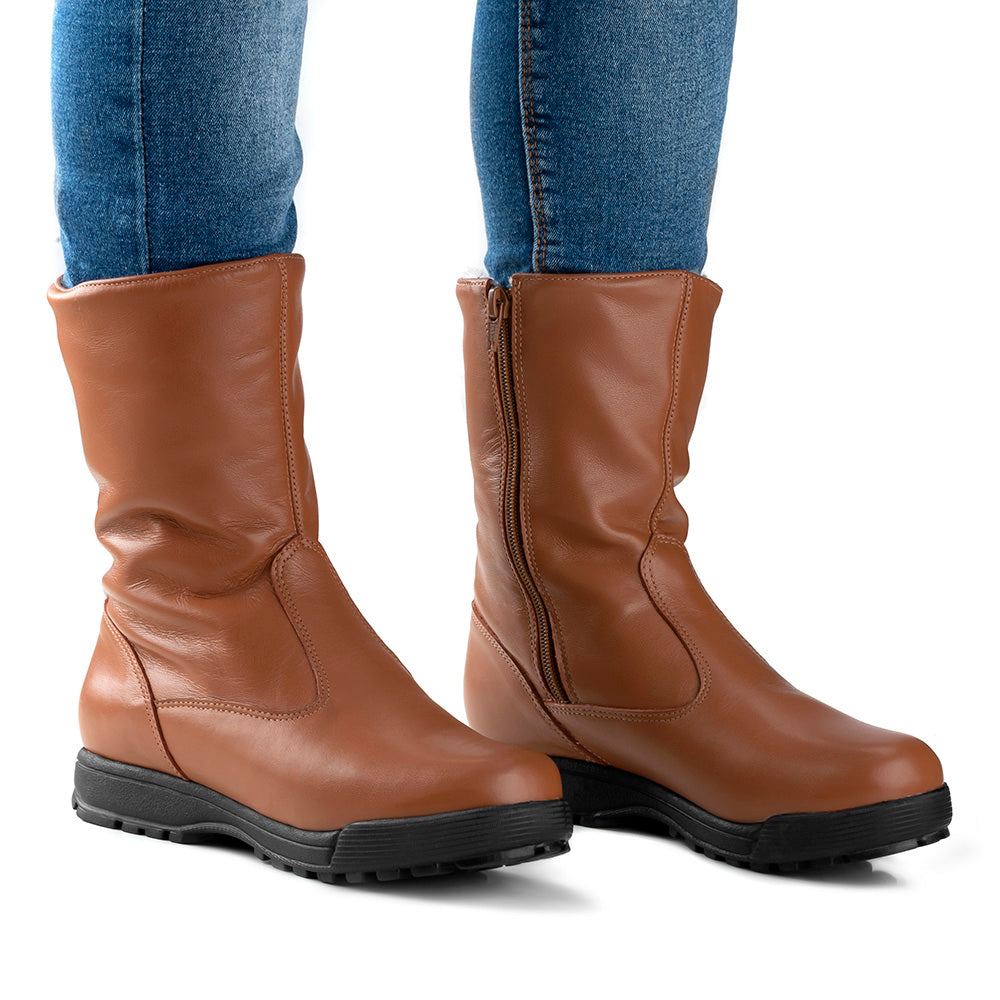 Women's Boot in Genuine Leather Lined with Natural Sheepskin Ref. 120CA