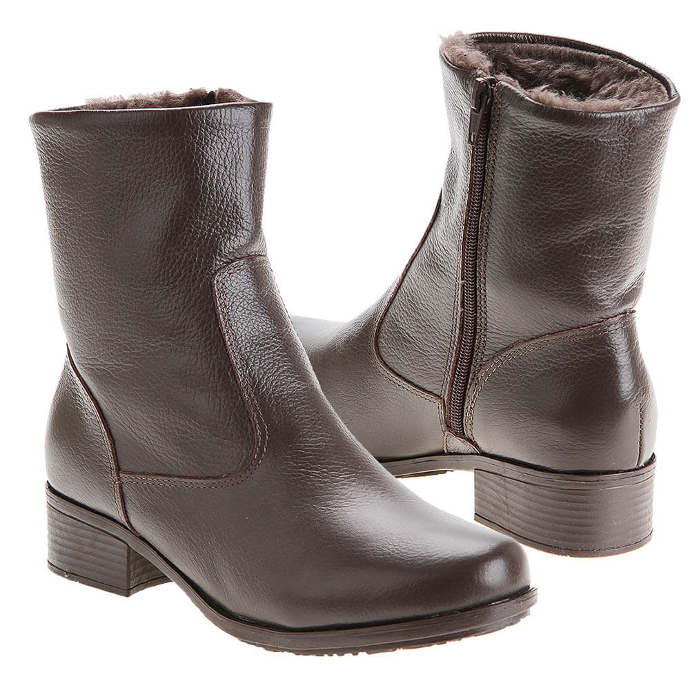 Women's Boot in Genuine Leather Lined in Wool Ref. 20078