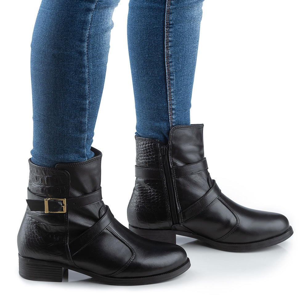 Women's Boot in Genuine Leather Lined in Wool Ref. 168