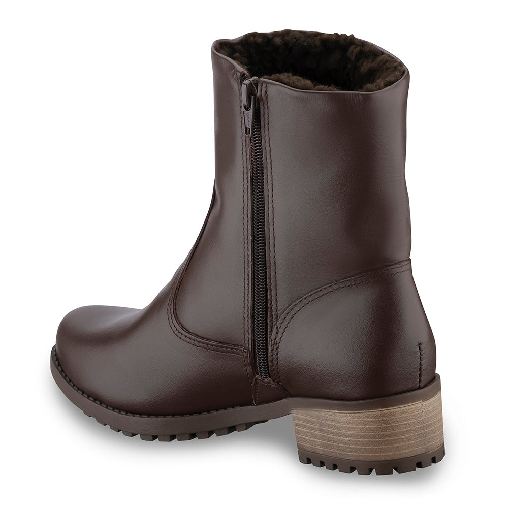 Women's Boot in Genuine Leather Lined with Natural Sheepskin Ref. 1501CA