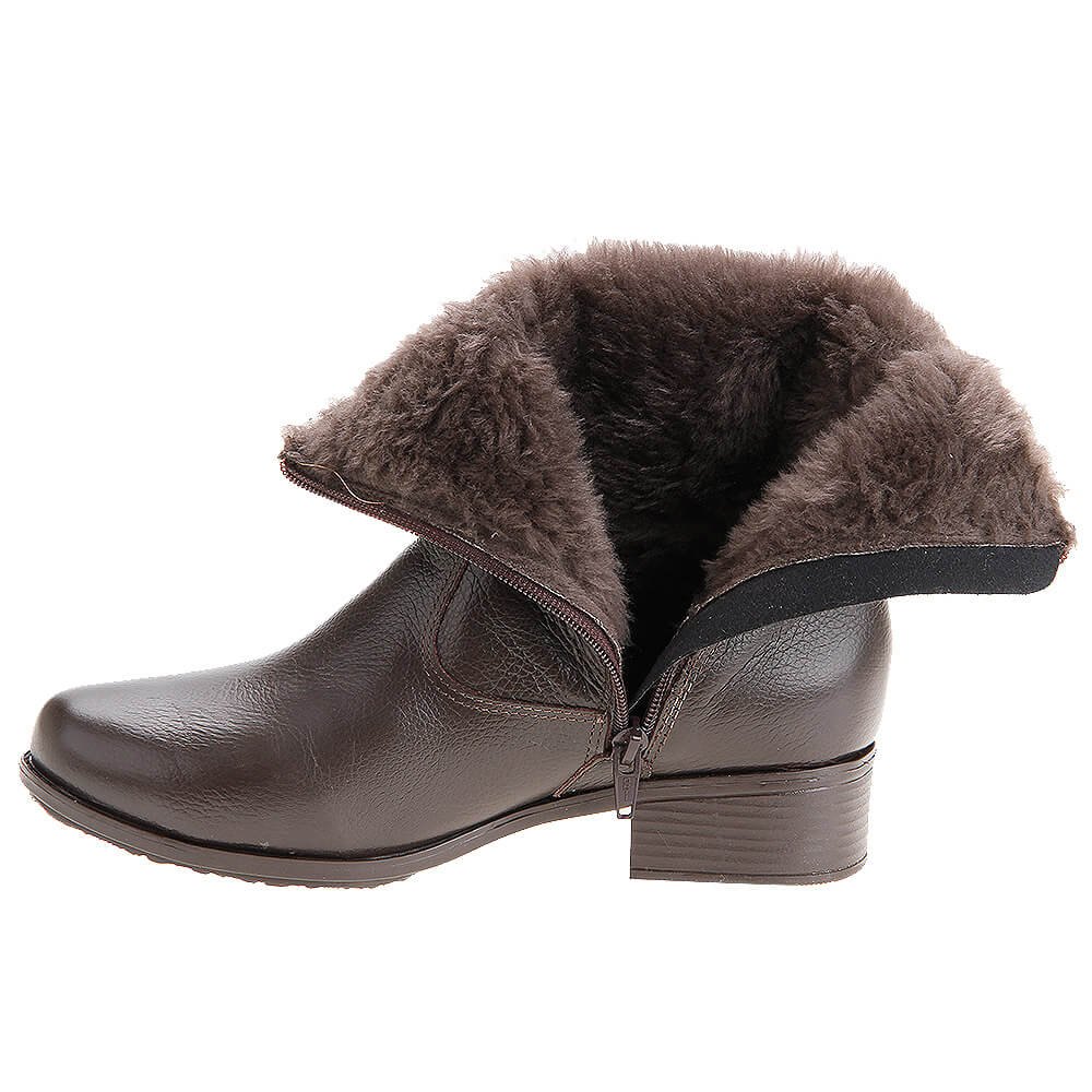 Women's Boot in Genuine Leather Lined with Natural Sheepskin Ref. 20078CA