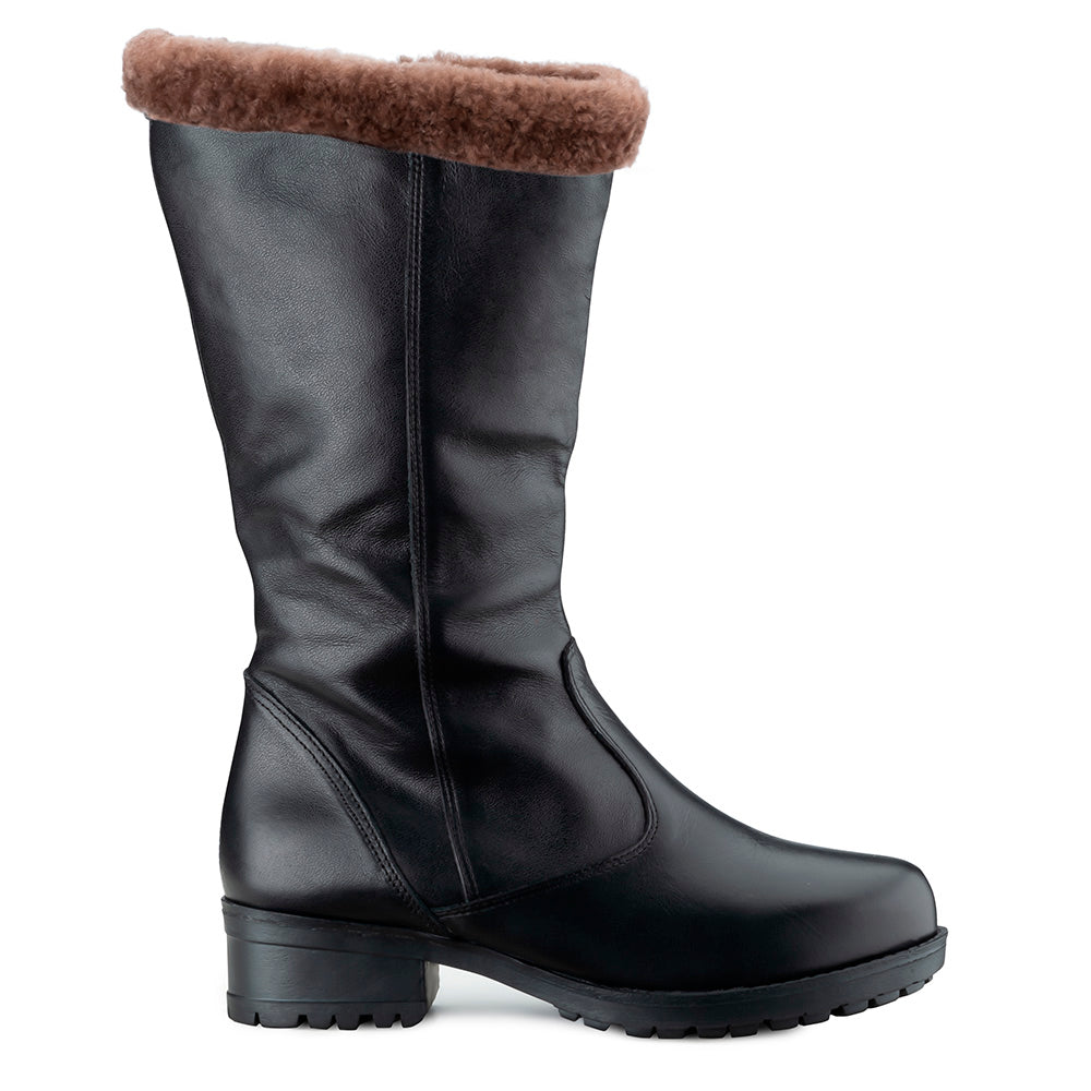 Women's Boot in Genuine Leather Lined with Natural Sheepskin Ref. 25911CA