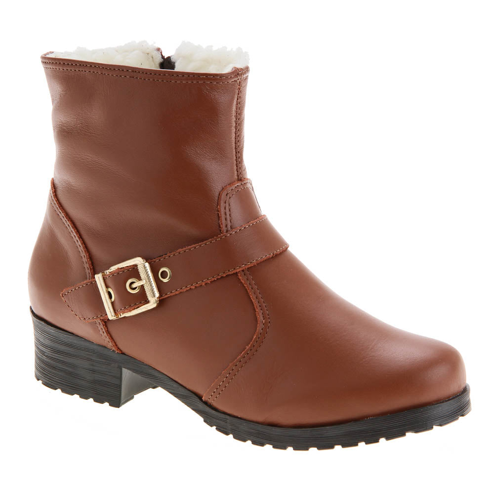 Women's Boot in Genuine Leather Lined with Natural Sheepskin Ref. 117CA