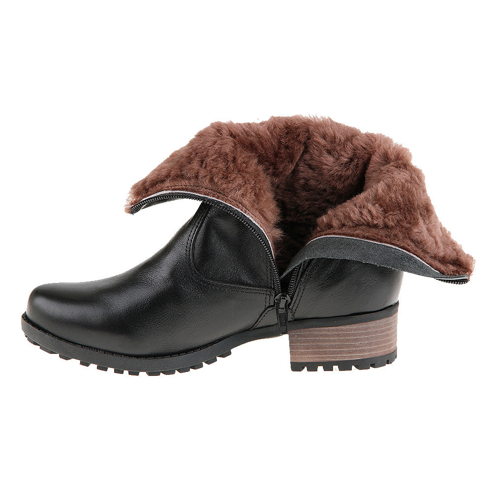 Women's Boot in Genuine Leather Lined with Natural Sheepskin Ref. 1501CA