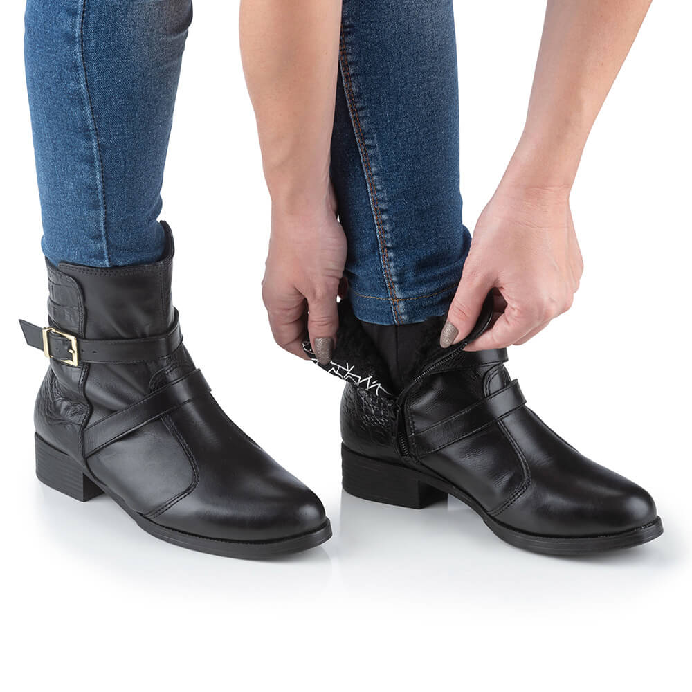 Women's Boot in Genuine Leather Lined with Natural Sheepskin Ref. 168CA