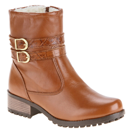 Women's Boot in Genuine Leather Lined with Natural Sheepskin Ref. 25900CA