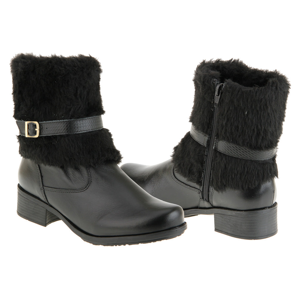 Women's Boot in Genuine Leather Lined in Wool Ref. 25865