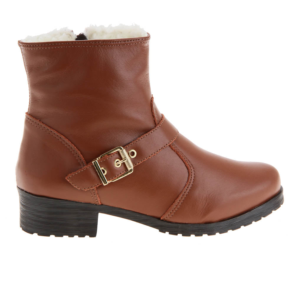 Women's Boot in Genuine Leather Lined with Natural Sheepskin Ref. 117CA