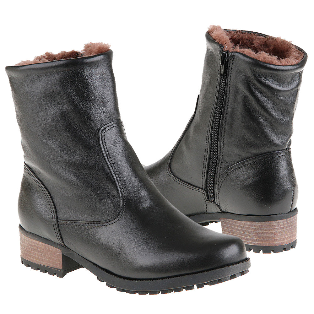 Women's Boot in Genuine Leather Lined in Wool Ref. 1501