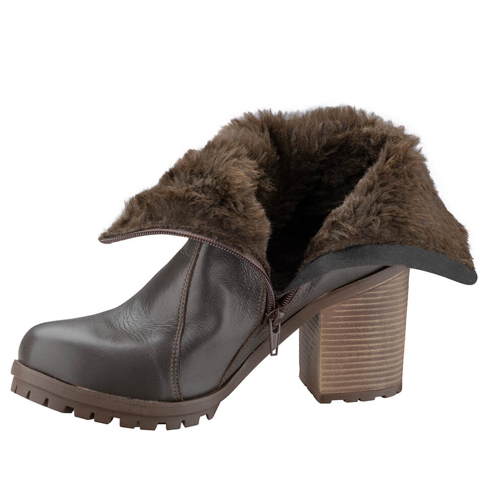 Women's Boot in Genuine Leather Lined with Natural Sheepskin Ref. 162CA