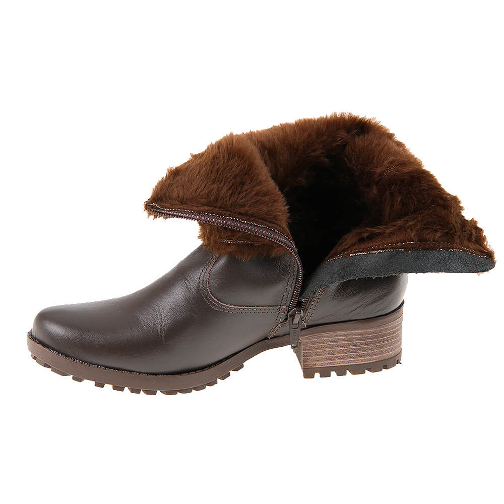 Women's Boot in Genuine Leather Lined in Wool Ref. 25908