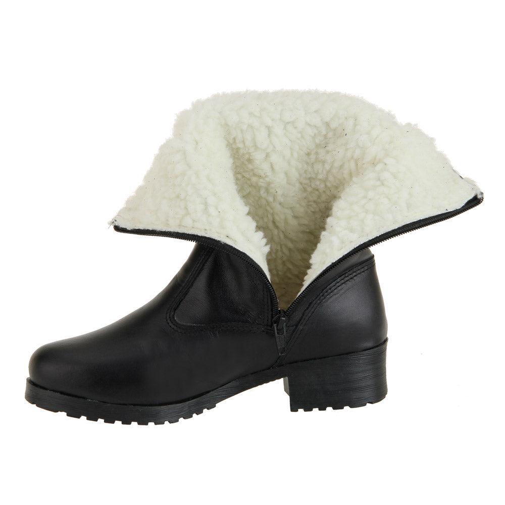 Women's Boot in Genuine Leather Lined in Wool Ref. 119